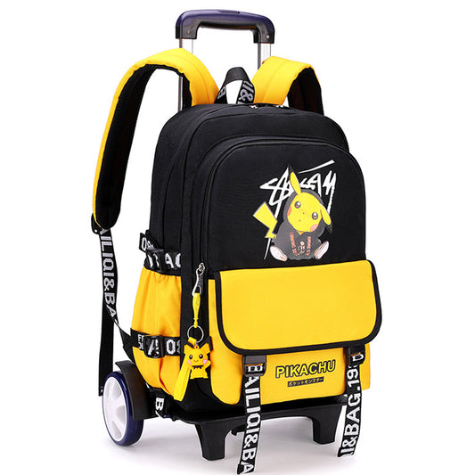 Trolley-Schultasche, großes Rad, Treppensteigen, Rucksack, Grundschulrucksack