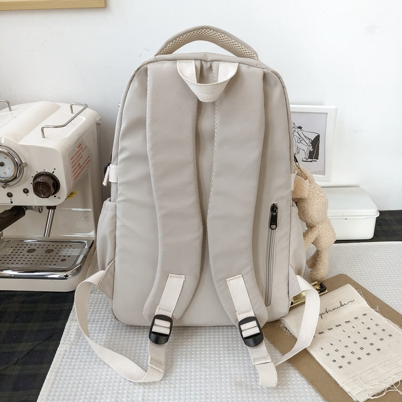 Waterproof Nylon Women Backpack  Female Students Schoolbag