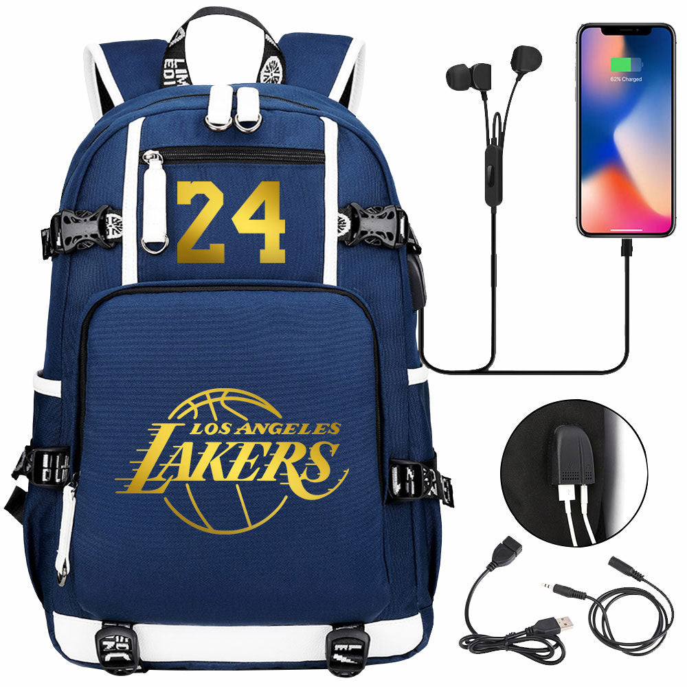 NBA Kobe Bryant NO.24 lakers Sac à dos Teen Boys Junior High School Student Trend Sac d'école de grande capacité Sac à dos de basket-ball de sport Sac à dos de grande capacité étanche sac à dos de voyage de loisirs