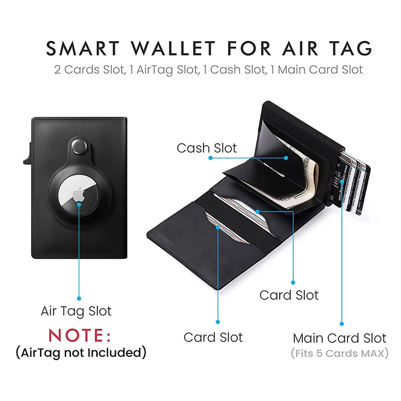 Pop Up Credit Card Smart Wallet  Air Tag